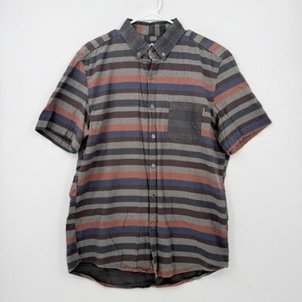 Coalatree Button Down Shirt Mens Large Multicolor Striped Gorpcore Cabincore